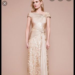 Tadashi Shoji Anise Pintuck Sequin Gown